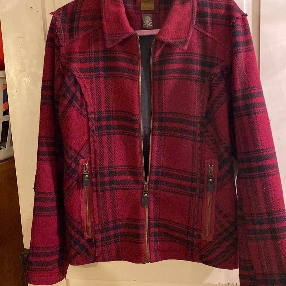 Ruff Hewn Wool blend Jacket lined Blazer size large